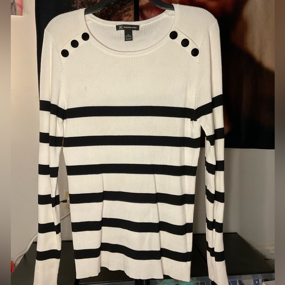 B&W Striped Sweater - Picture 1 of 2